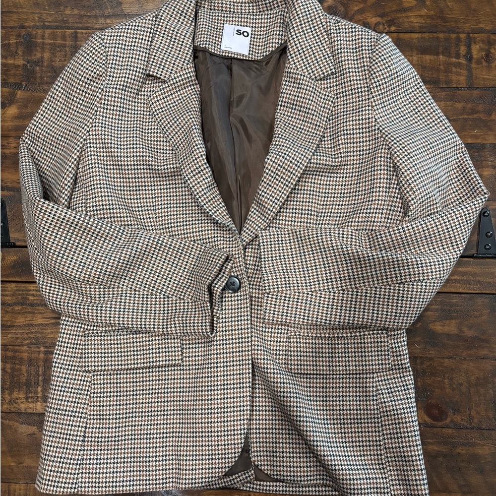 SO houndstooth blazer